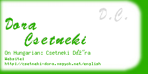 dora csetneki business card